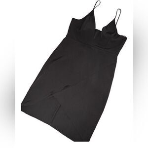 TOPSHOP‎ Women's Black v-Neck Plunge Wrap Dress BWT Size 10